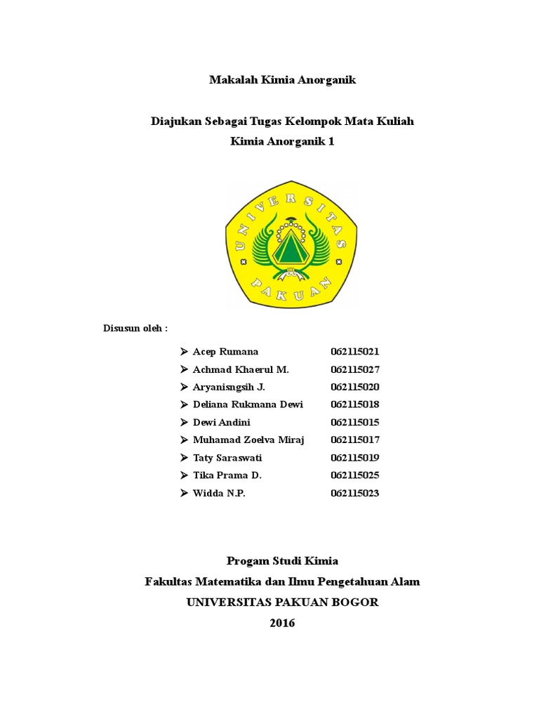 Makalah Kimia Anorganik