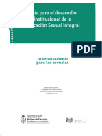 Guia insitucional - 10 Orientaciones Para Las Escuelas en ESI