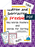 Addition and Subtraction: Freebie