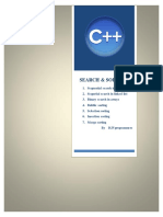 Searching and Sorting in C++
