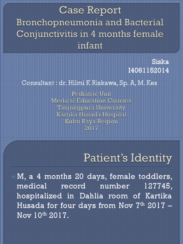 Pediatric Bronchopneumonia Case | PDF | Pneumonia | Diseases And Disorders