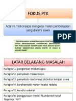 Fokus PTK: Adanya Miskonsepsi Mengenai Materi Pembelajaran Yang Dialami Siswa