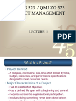 MM ZG 523 / QMJ ZG 523 Project Management