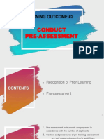 RPL, Pre-Assessment