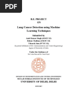 Lung Cancer Detection Using Machine Learning Techniques: B.E. Project ON