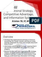 Organizational Strategy, Competitive Advantage, and Information Systems