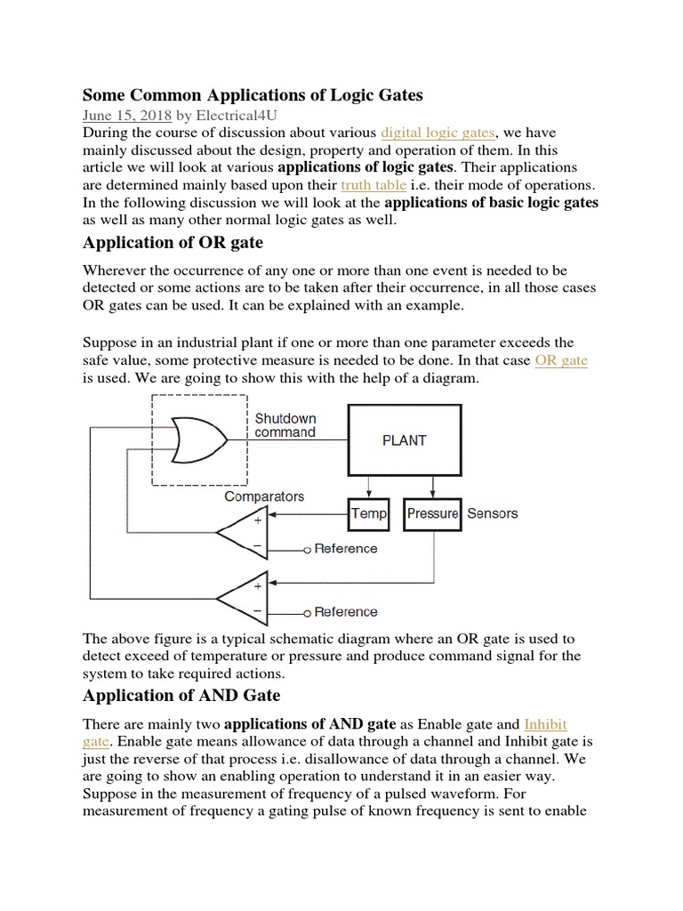 Uses of Logic Gates | Download Free PDF | Logic Gate | Power Inverter