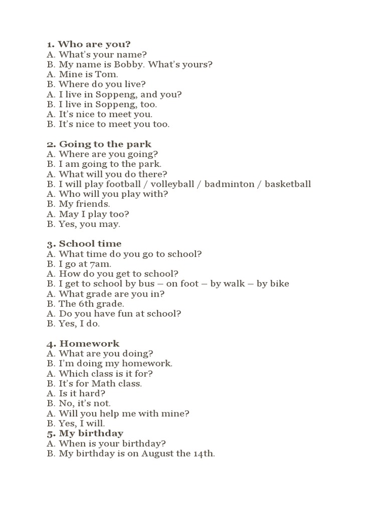 English Conversation SD | PDF | Sports & Recreation | Language Arts ...
