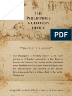 Rizal's Prophecy for the Philippines a Century Hence