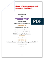 Gokhale College of Engineering and Management Nashik - 5: "Project Title"