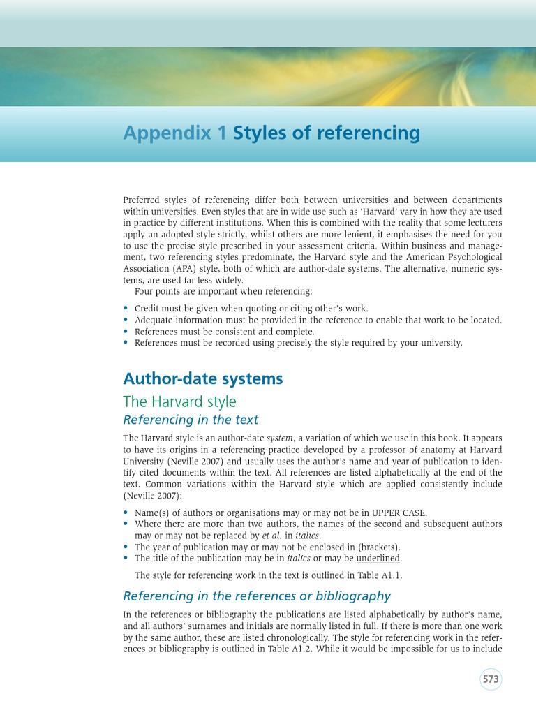 Harvard and APA Referencing Styles Guide | PDF | American Psychological ...