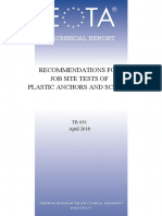 Eota TR 051 Job Site Tests Plastic Anchors and Screws 2018 04