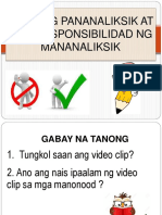Etika NG Pananaliksik at Ang Responsibilidad NG Mananaliksik