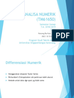 Materi - Analisa Numerik - Differensiasi Numerik