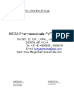 MEGA Pharmaceuticals PVT - LTD,: Project Proposal