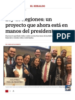 Ley de Regiones_ Un Proyecto Que Ahora Está en Manos Del Presidente _ El Heraldo