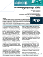 Outsourcing Hospital-Based Newborn Hearing Screening: Key Questions and Considerations