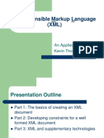 The Extensible Markup Language (XML) : An Applied Tutorial Kevin Thomas