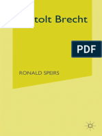 (Macmillan Modern Dramatists) Ronald Speirs (Auth.) - Bertolt Brecht-Macmillan Education UK (1987) PDF