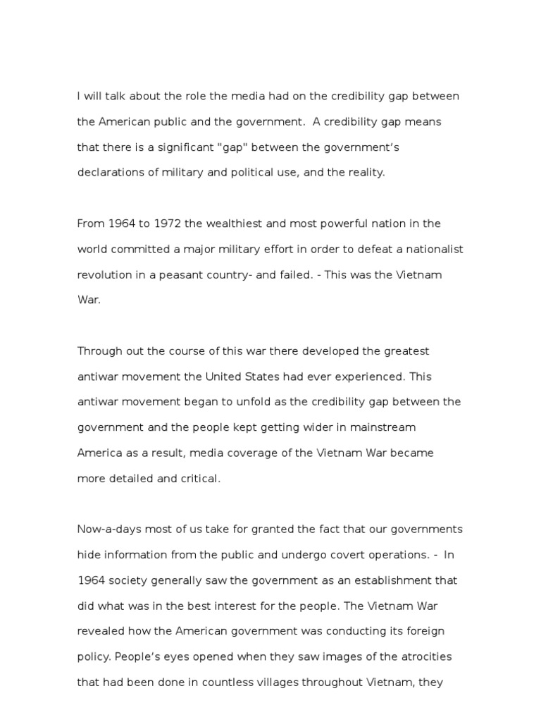 The Role of The Media in Vietnam War PDF Vietnam War Lyndon B