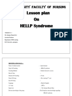 Lesson Plan On HELLP Syndrome: SGT University Faculty of Nursing