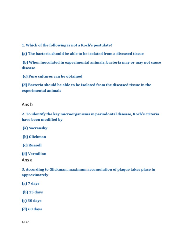 Periodontology Question Bank PDF Dentistry Branches Dentistry