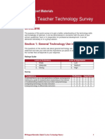 Quick Teacher Technology Survey: PD Support Materials