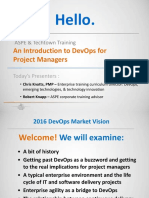 Hello.: An Introduction To Devops For Project Managers