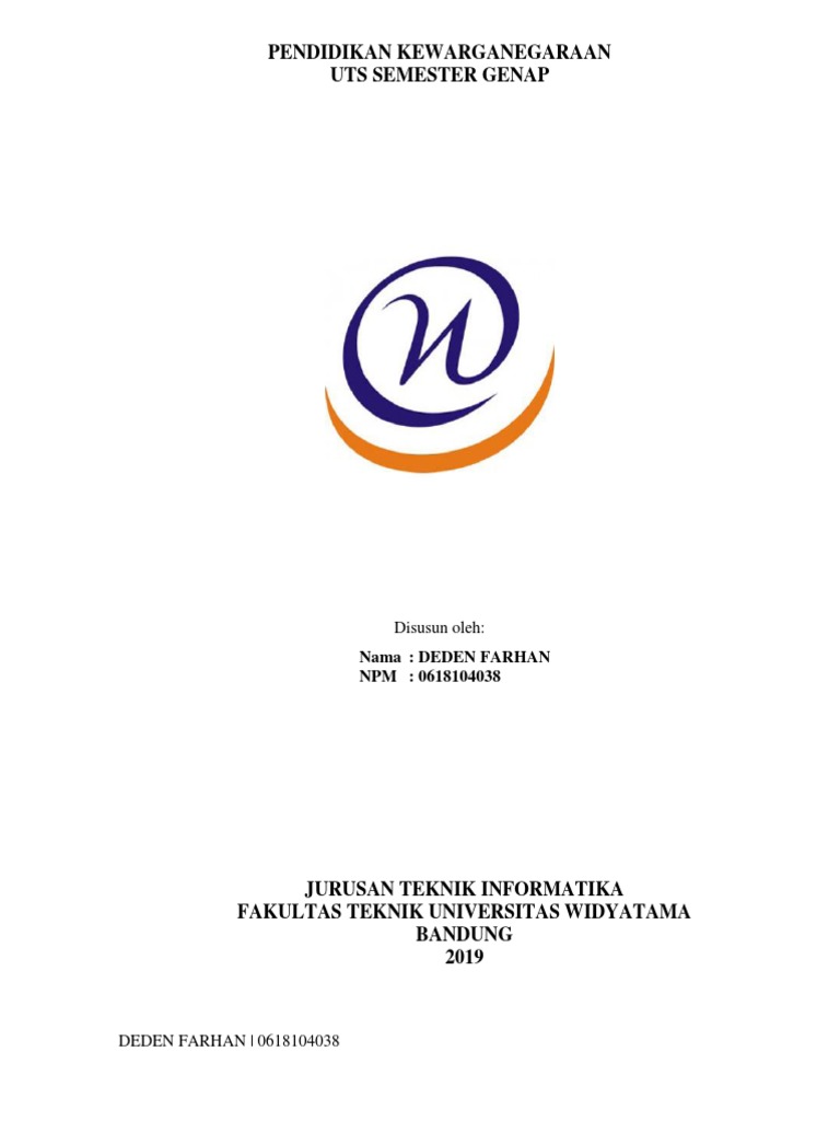Soal Uts Pendidikan Kewarganegaraan Perguruan Tinggi