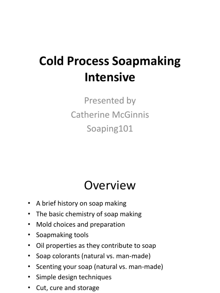 Chemistry of Cold Process Soapmaking | PDF | Soap | Chemical Compounds