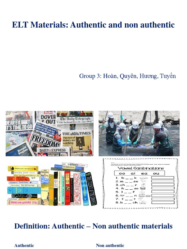 Authentic vs Non-Authentic ELT Materials | PDF