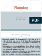Planning: Presented by DR Sudinbag