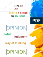 Expressing: Opinion