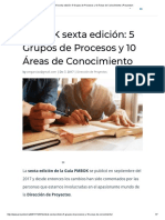 PMBOK Sexta Edición - 5 Grupos de Procesos y 10 Áreas de Conocimiento - Proyectum