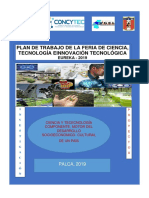 Plan de Trabajo de La Feria Escolar de Ciencia y Tecnologíaeureka 2017