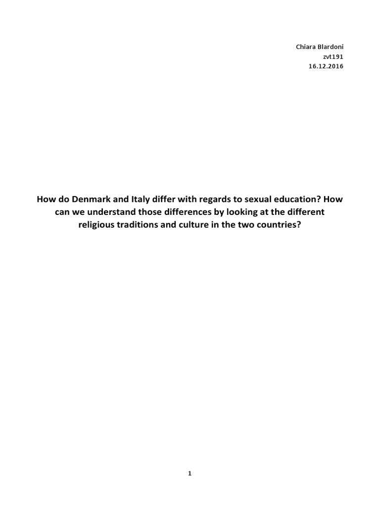 sex education essay