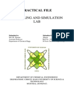 Modelling and Simulation LAB: Practical File