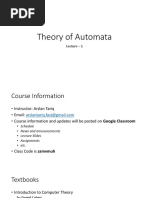 Theory of Automata - Lecture 1