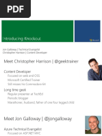 Jon Galloway - Technical Evangelist Christopher Harrison - Content Developer
