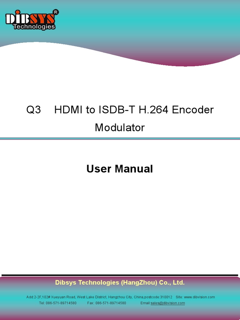 HDMI to ISDB-T Encoder Modulator Guide | PDF | Electrical Connector ...