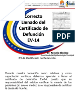 Correcto Llenado Del Certificado de Defunción EV-14