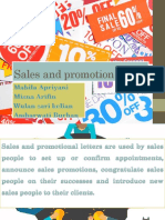 Sales and Promotion Letter