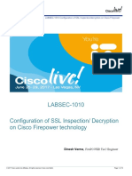 LABSEC-1010 Configuration of SSL Inspection/ Decryption On Cisco Firepower Technology