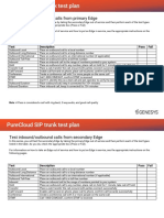 SIP Trunk Test Plan