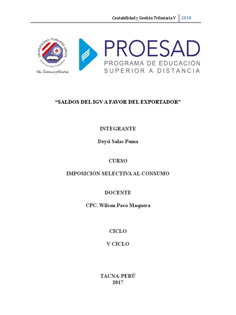 Saldos a Favor del Exportador: Guía | PDF | Impuestos | Impuesto sobre ...