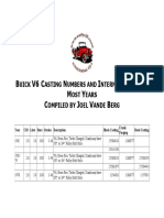 Buick V 6 Casting Numbers and Internal Specs