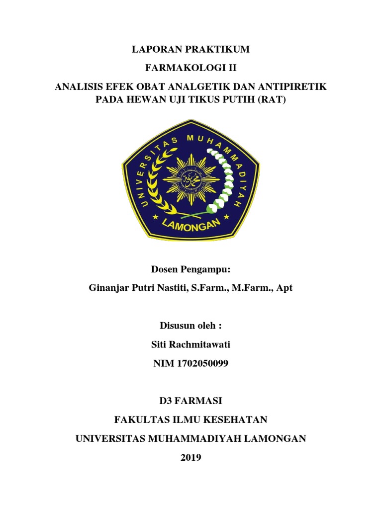 LAPORAN PRAKTIKUM Fix Analgetik | PDF