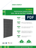 310 350 W Output Power: 72 Cells