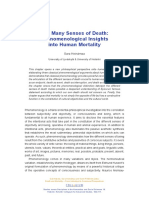 The Many Senses of Death: Phenomenological Insights Into Human Mortality