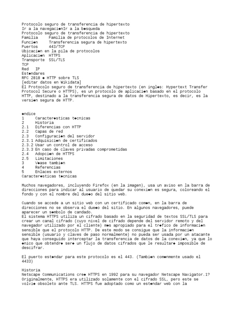 Protocolo HTTPS y su seguridad | PDF | Hipertexto | Transport Layer ...